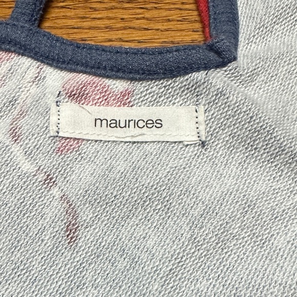 Maurices Navy and Coral Floral Short Sleeve Tee - Picture 6 of 8